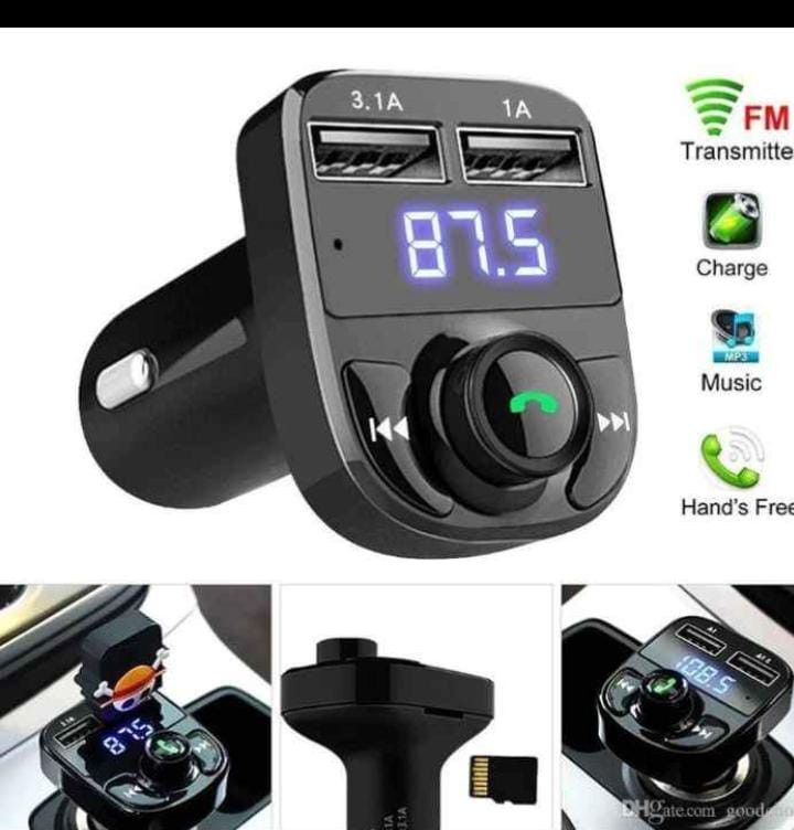 Miniatura 2 de Transmisor FM para carro bluetooth X8